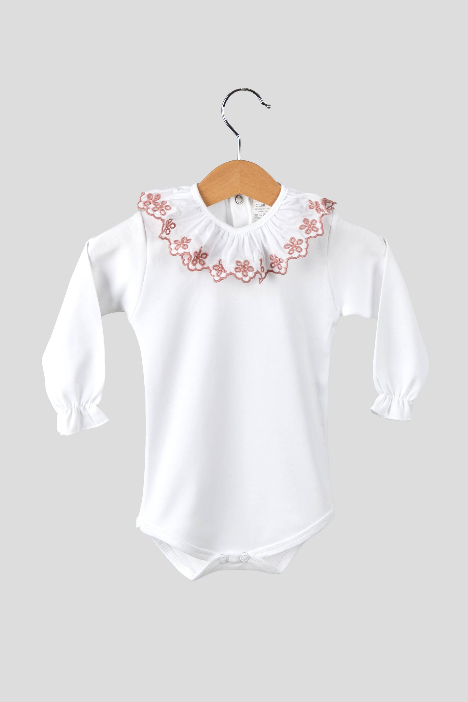 Elegante Babyromper met Geborduurde Kraag